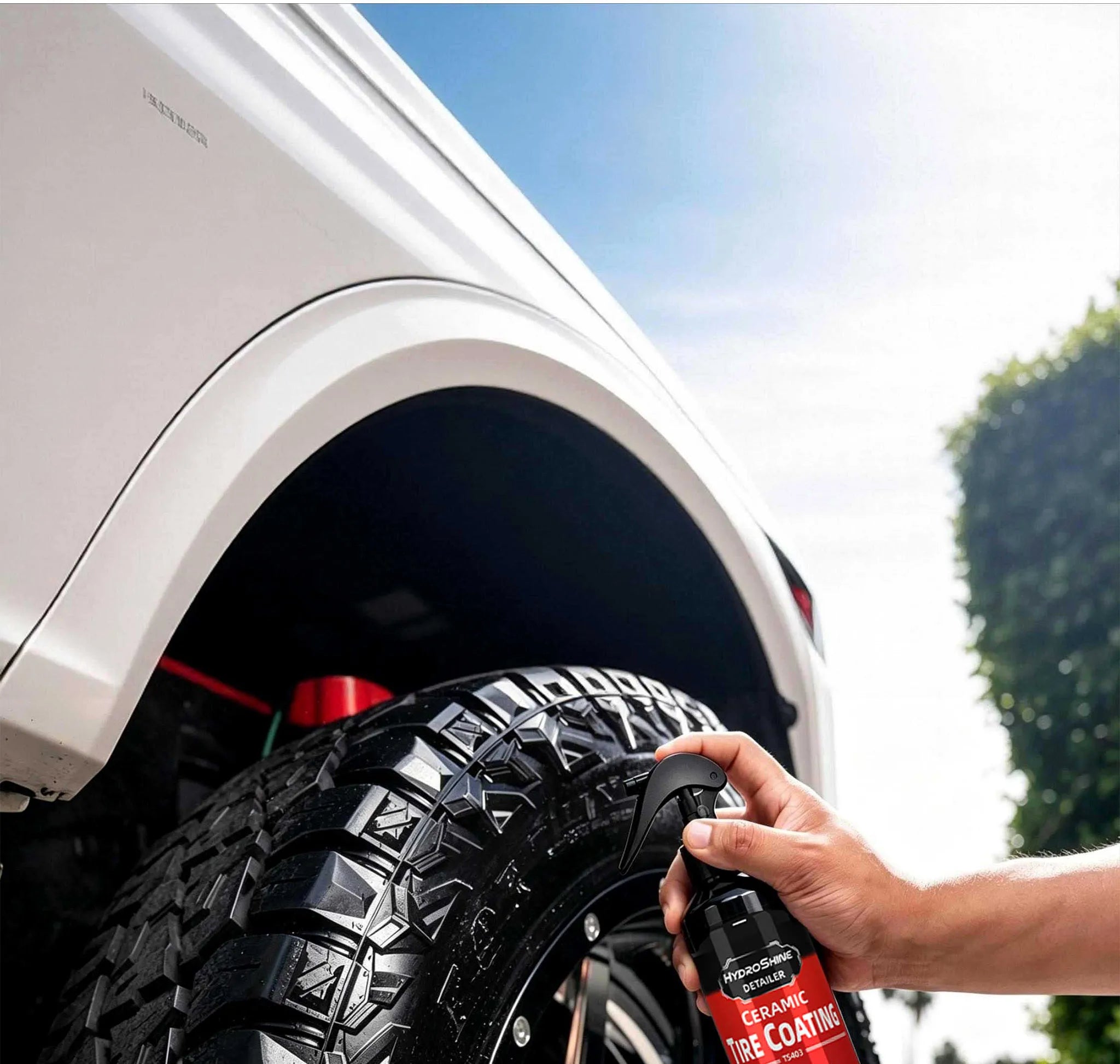Hydroshine Ceramic Tire Coating Shine Spray – Tyre Gloss Plastic Rubber Restorer Hydrophobic Seal Wax – 50ml / 100ml / 300ml – $16–40