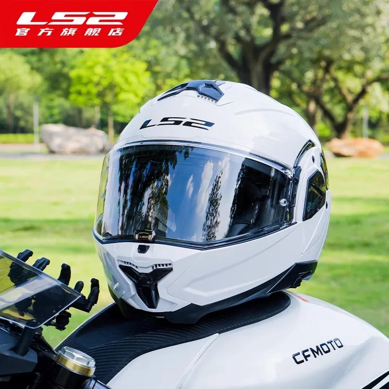 LS2 FF910 ADVANT II Modular Helmets – Flip-Up Full Face Motorcycle Helmet, Dual Visor & ECE Certified