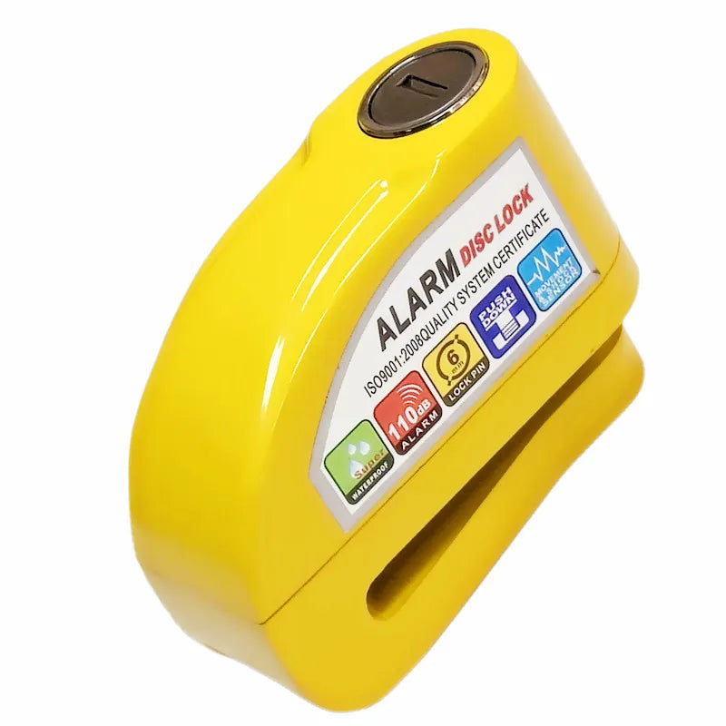 Falante Motorcycle Alarm Lock Safety Anti-Theft Disc Brake Aluminum Alloy Motorbike Bicycle Accessories – Model 8302 – 21x14x4cm – 18 Color Styles