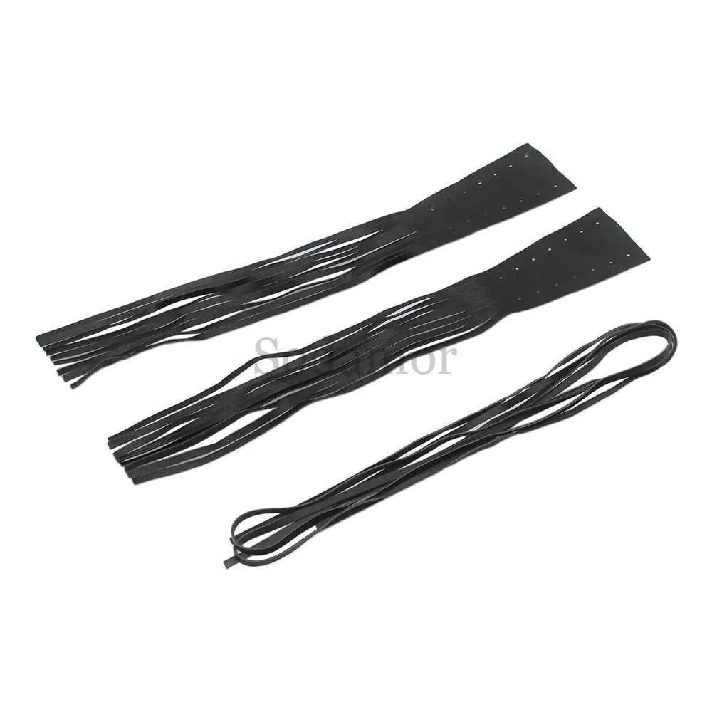 Universal Harley / Honda / Yamaha / Suzuki PU Leather Brake & Clutch Lever Cover – Fringe Tassels – Black – 1 Pair – $15