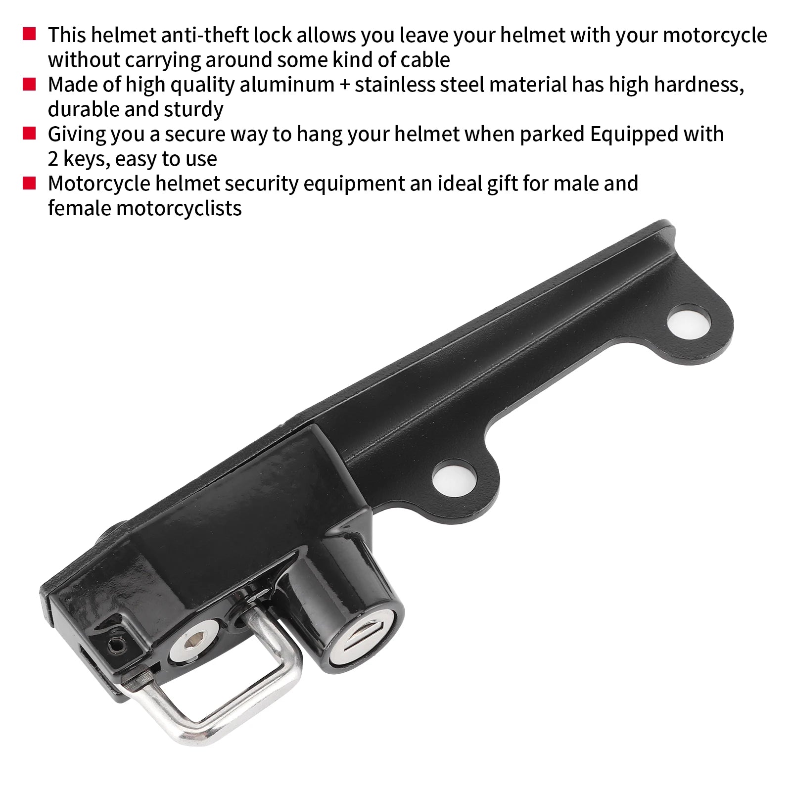 Motorcycle Helmet Lock AntiTheft Stainless Steel W/2 Keys Fit for Ducati Panigale V4/V4S 2018