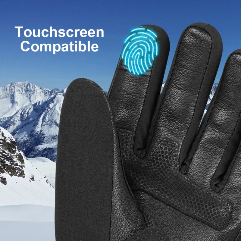 DW Heated Gloves Motorcycle Winter Heated Gloves Warm Waterproof Rechargeable Heating Thermal Gloves Snowmobile Battery Charger