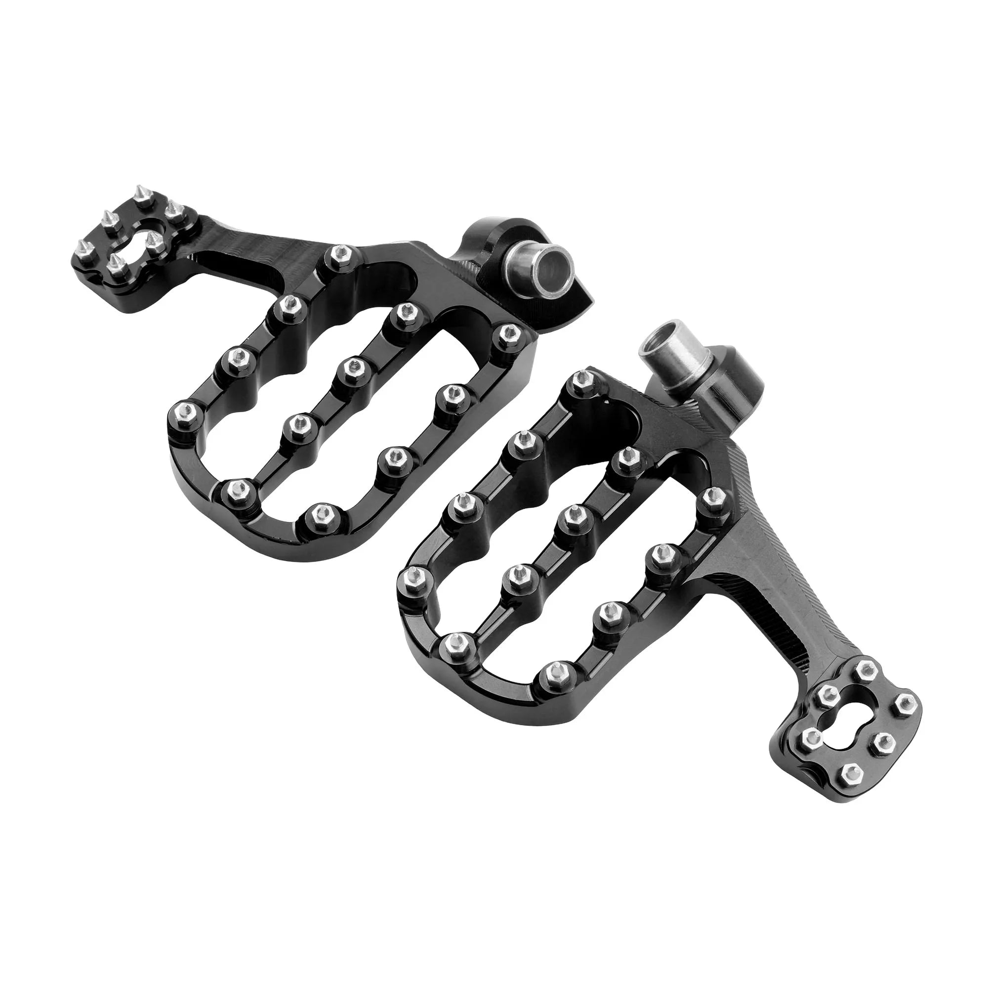 Universal CNC Oversized Off-Road Foot Pegs – Honda / Yamaha / Suzuki / KTM Dirt Pit Bike – Studded Billet Aluminum – Blue or Black – $55–$56