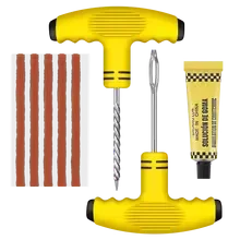 Tubeless Tire Repair Tool Kit with Rubber Strips – Set 1 / 2 / 3 / 4 – Motorcycle Car Truck – $20