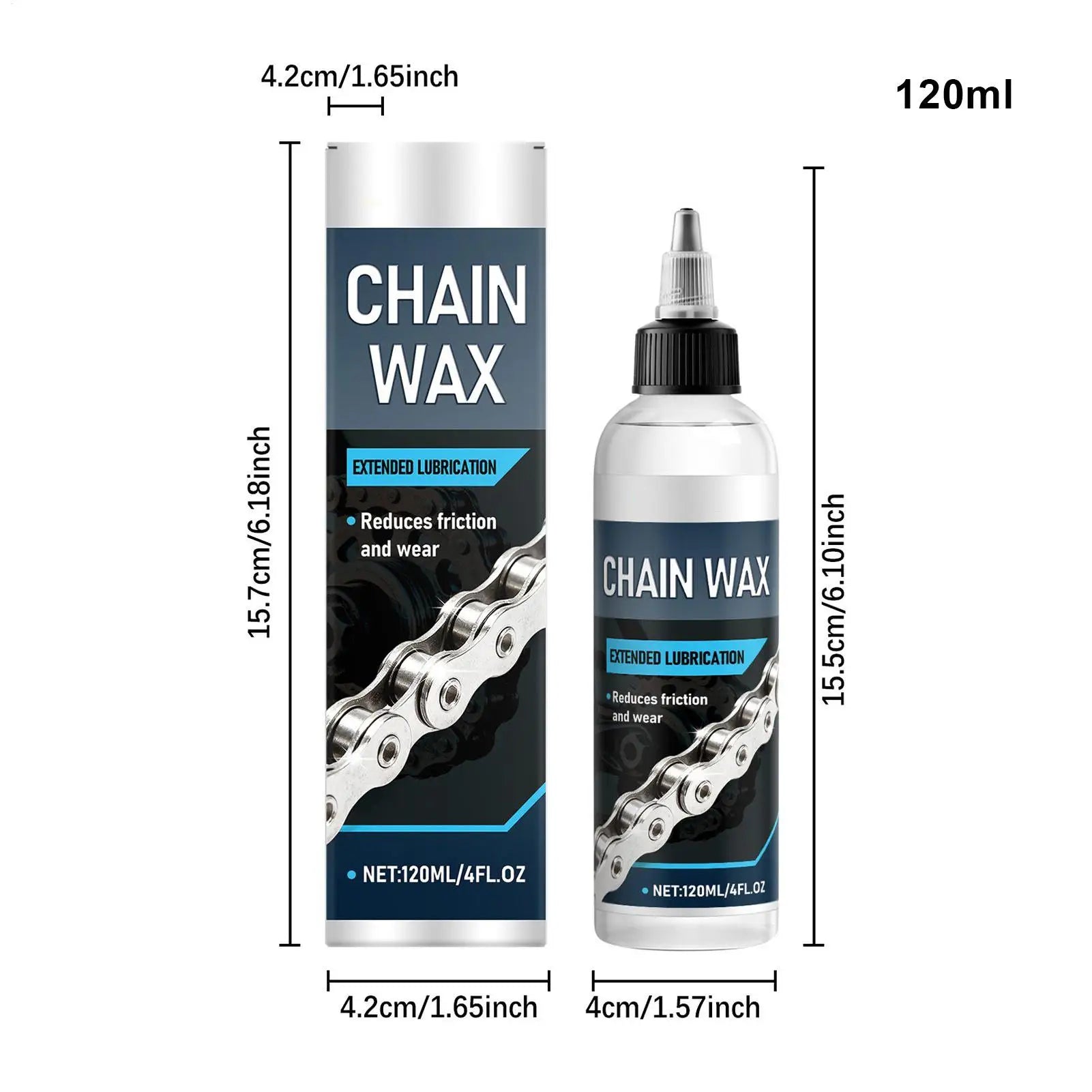 Bike Chain Lube Wax-Based 120ml – MTB Bicycle Lubricant Dry & Wet Conditions Motorcycle Chain Maintenance – $20