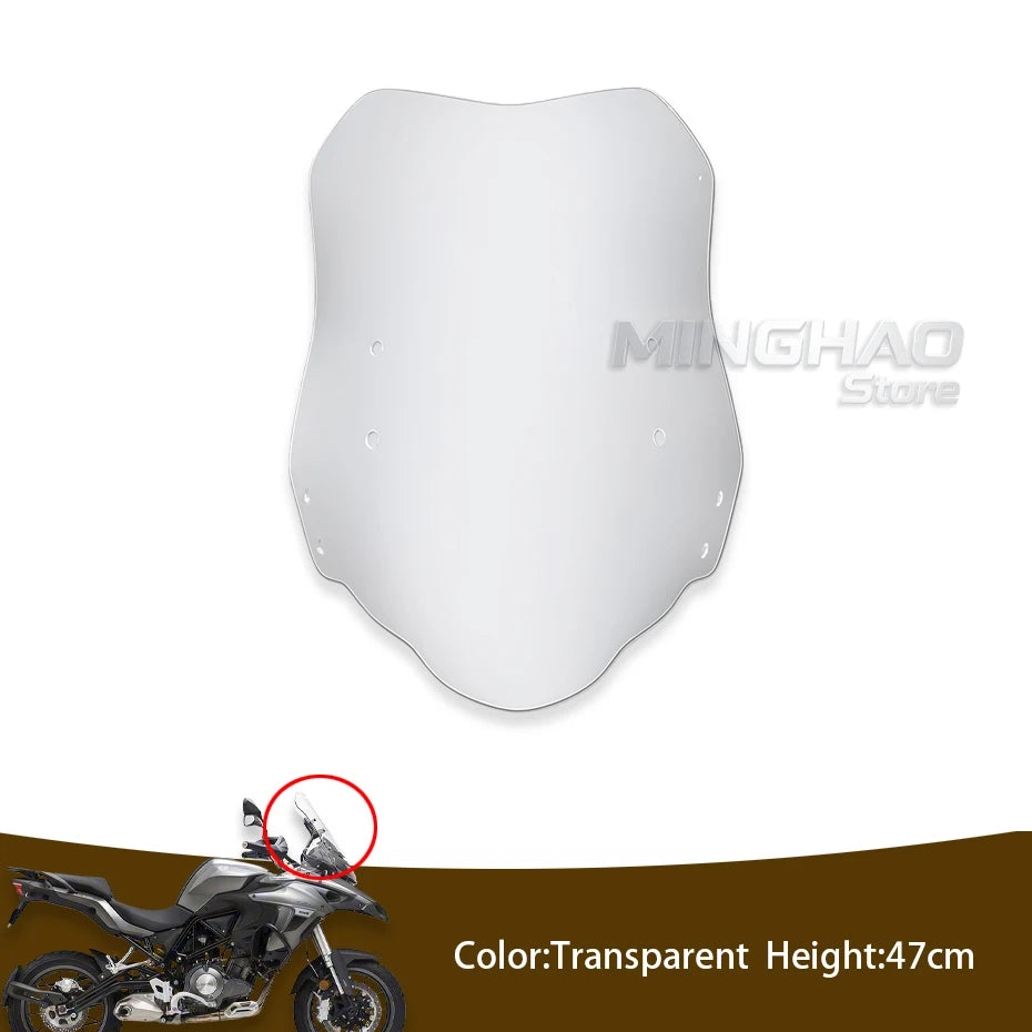 Motorcycle Windshield – Double Bubble Wind Deflector for Benelli TRK502/TRK502X