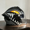 Modular Helmets – Flip-Up Dual Visor Full Face Motorcycle Helmet, Aggressive Tooth Design for Men & Women