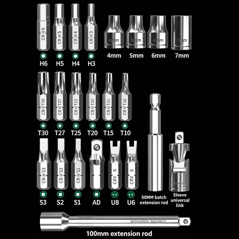 KKMO STAR BMW R1200GS R1250GS R1300GS Motorcycle Tool Kit – Chrome Vanadium Steel – 40Pcs ($72) or 16Pcs ($28) – Hard Case