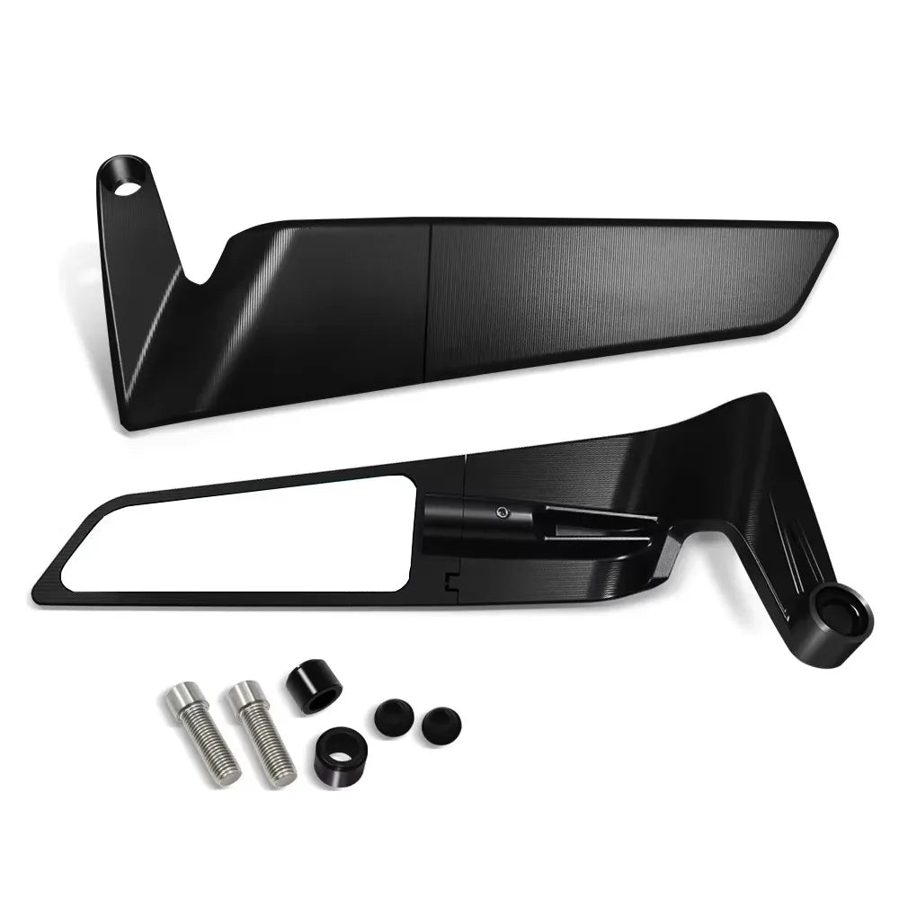 Kawasaki Z-Series Rotatable Winglet Rearview Mirror Pair 360° Adjustable for Z1000 Z900 Z800 Z750 Z650 Z400 Z300 Z250 Z125
