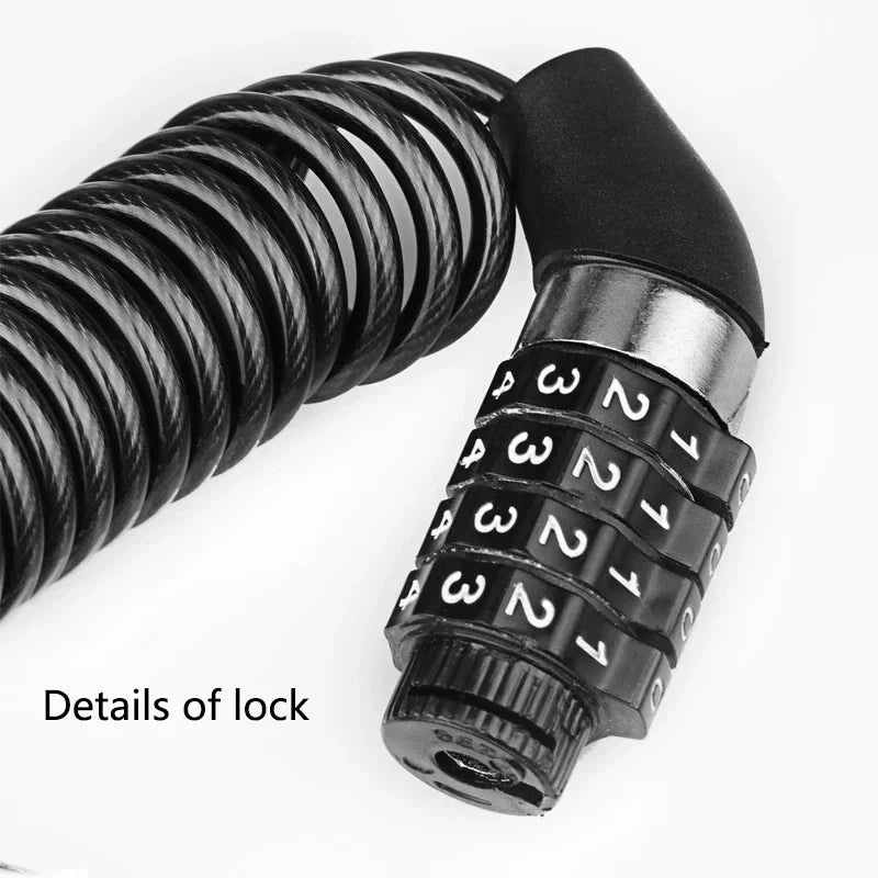 1PC Universal Helmet Password Wire Lock | Anti-Theft Security Lock for Motorcycle/E-Bike/Mtb/Road Bike/Bicycle