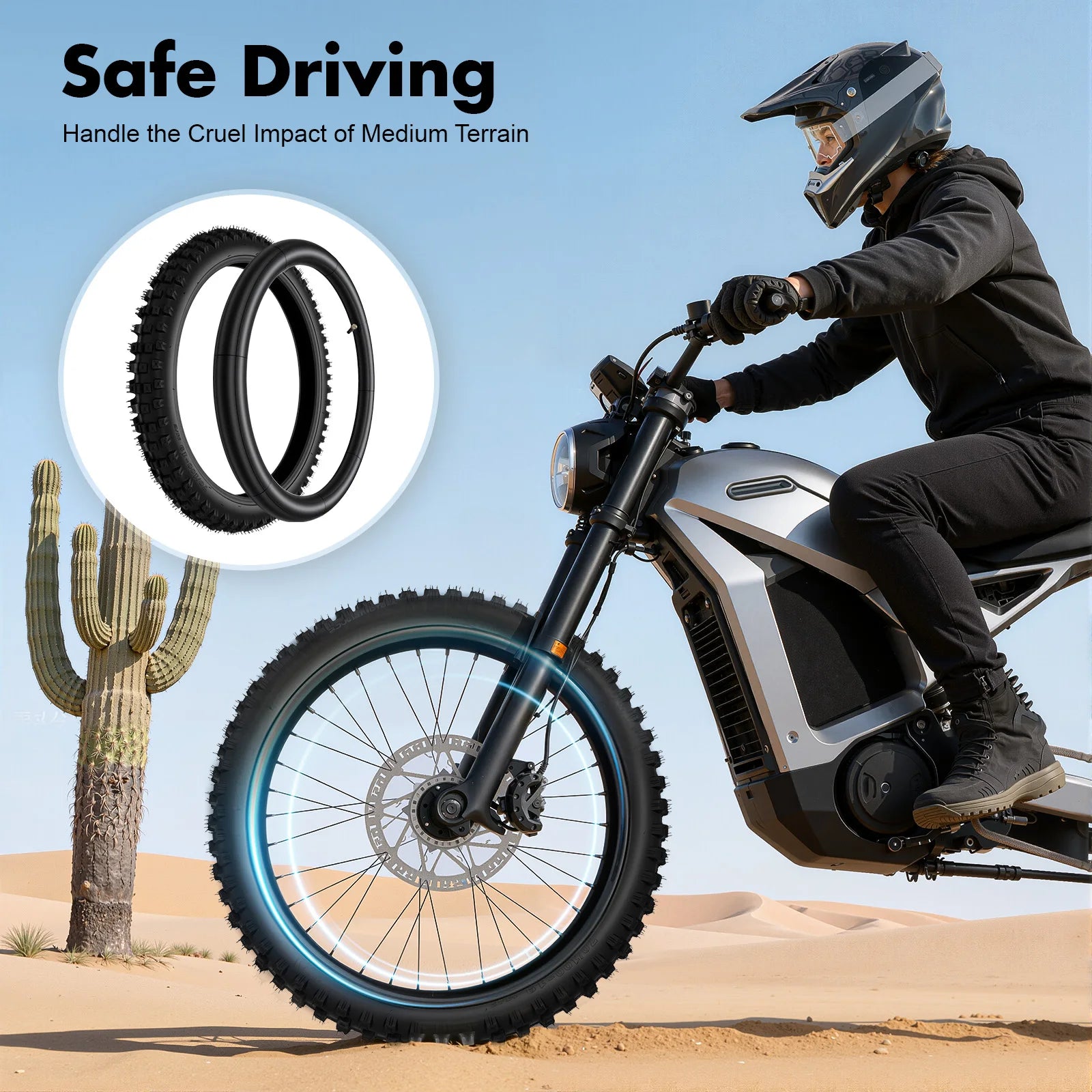 Dirt Bike Tires – 70/100-19 Front Tire with Inner Tube