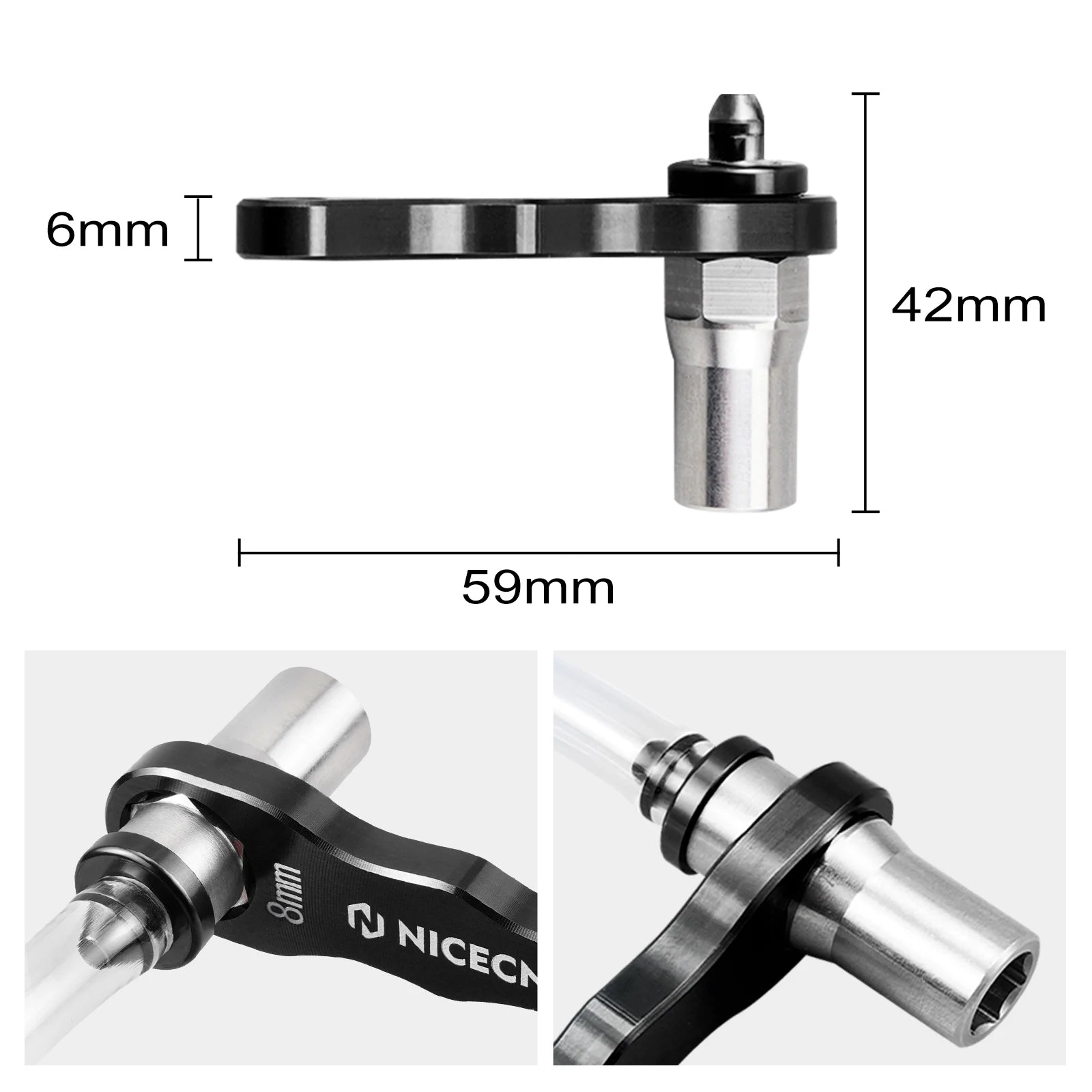 Motorcycle ATV UTV 8mm Mini Hydraulic Brake & Clutch Bleeder Tool – Brake Bleeding Tools for KTM Yamaha Raptor 700 YFZ Polaris RZR CanAm X3 Arctic Cat – Black / Blue – $23