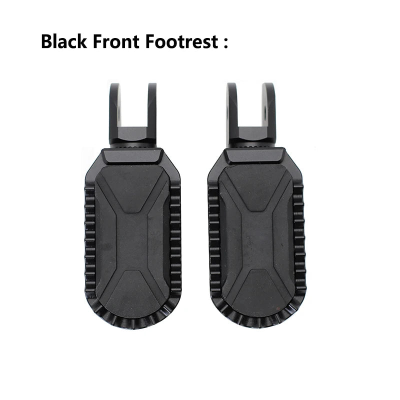 BMW F750GS F850GS F850GS Adventure 2018–2023 Adjustable Front & Rear Foot Pegs – Aluminum + Rubber – Silver or Black – Fixed or 360° Adjustable – $77–$97