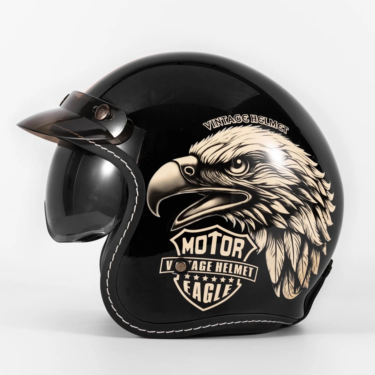 Open Face Helmets – 3/4 Retro Motorcycle Helmet, Dual Visor, Lightweight All-Season Unisex Design