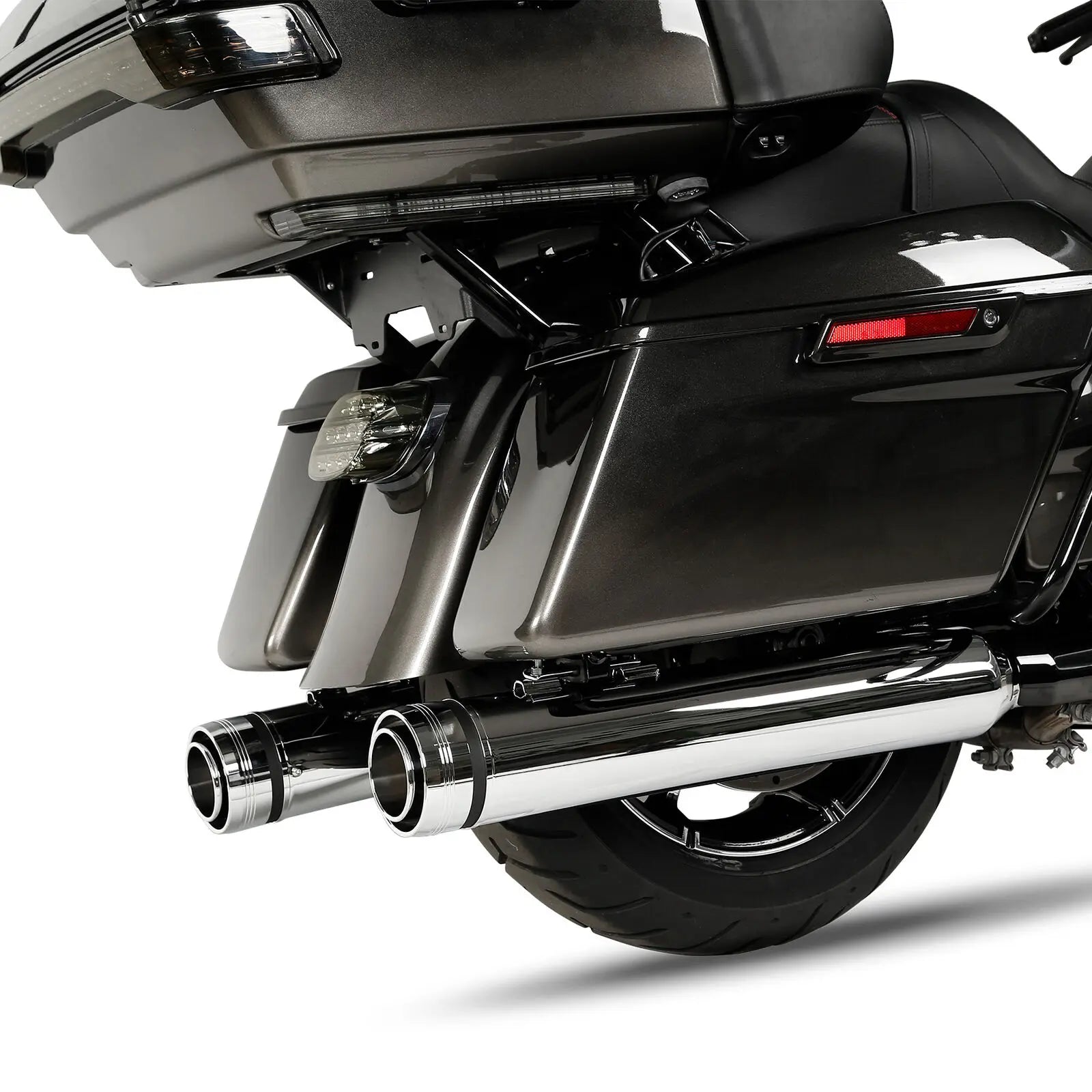 4.33" Megaphone Slip-On Exhaust Pipes For Harley Touring Street Electra Glide Road King 2017-2025 Motorcycle