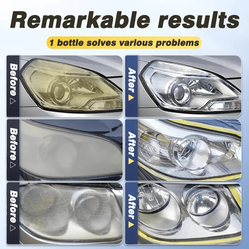 Car & Motorcycle Headlight Restoration Polish Paste – Headlamp Scratch Repair – Removes Yellowing Oxidation Haziness – 50g / 100g / 200g / 300g – From $5
