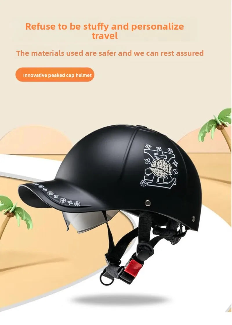Half Helmets – Skull Cap Motorcycle Helmet, Lightweight All-Season Half Face Biker Design