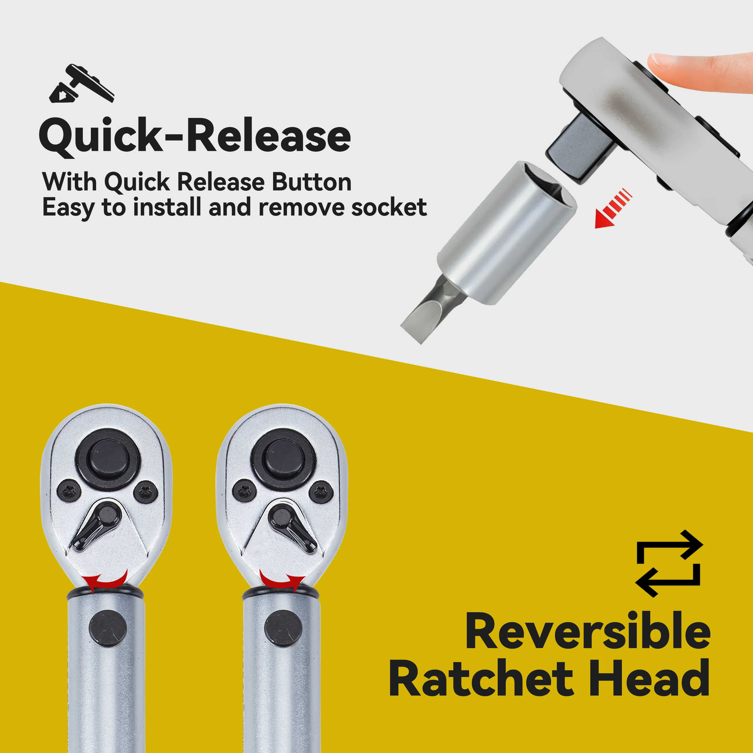 WAXTRON Click Torque Wrench – 1/4” / 3/8” / 1/2” – 1–220 Nm – 72-Tooth – ±3% – Chromium-Vanadium Steel – from $62