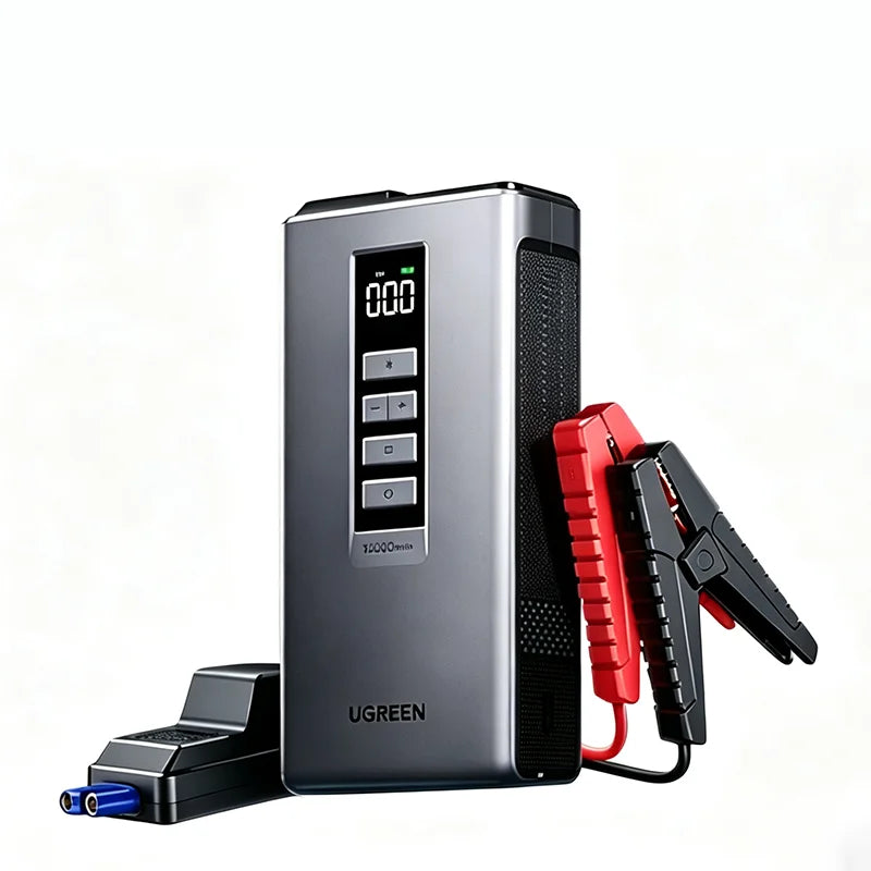 UGREEN ES703 4-in-1 Motorcycle & Car Jump Starter 10000mAh with Tyre Inflator Air Pump Power Bank LED Light
