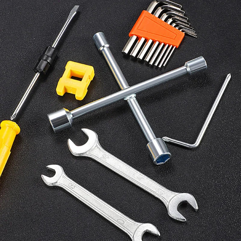 NIUXIANG 8-Piece Socket Wrench, Screwdriver & Hex Tool Kit – Bicycle & Motorcycle Repair – Portable Tool Bag – $14