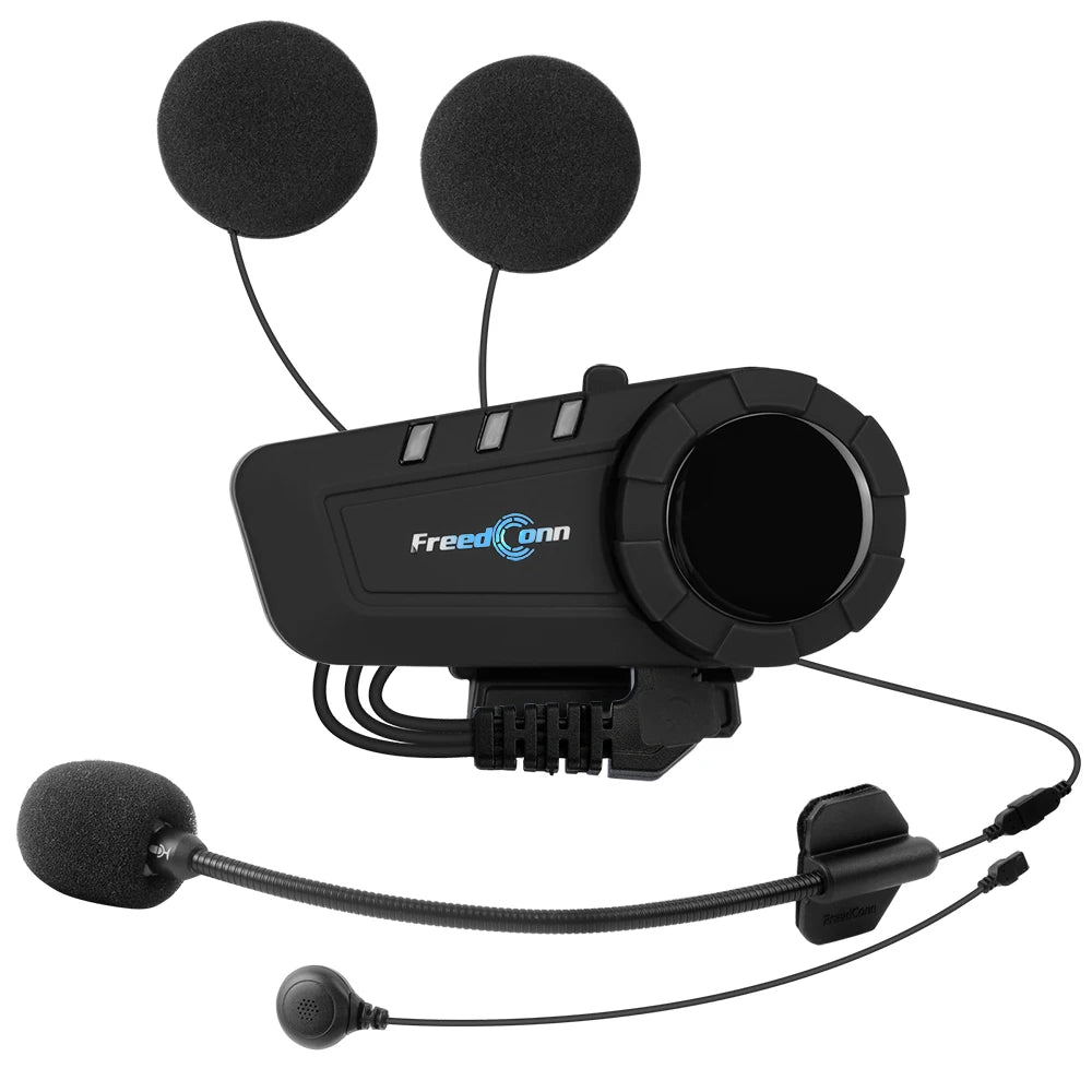FREEDCONN KY Pro Motorcycle Bluetooth Intercom – 6-Rider 1000m