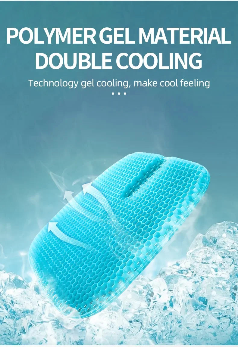 Gel Seat Cushion – Honeycomb Silicone Pad for Long Sitting Comfort