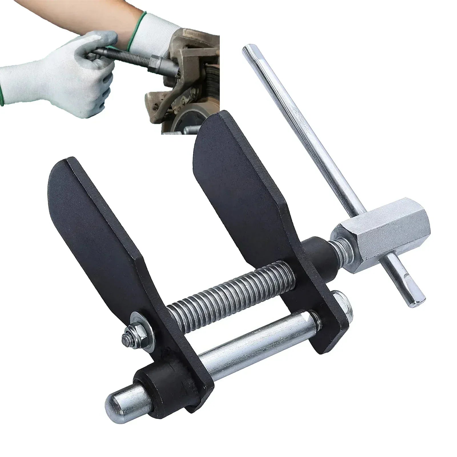 Vanadium Steel Disc Brake Pad Spreader – Brake Disc Tools – Brake Caliper Press Piston Compressor Reset Tool for Car and Motorcycle – 0–75mm – Silver – $29