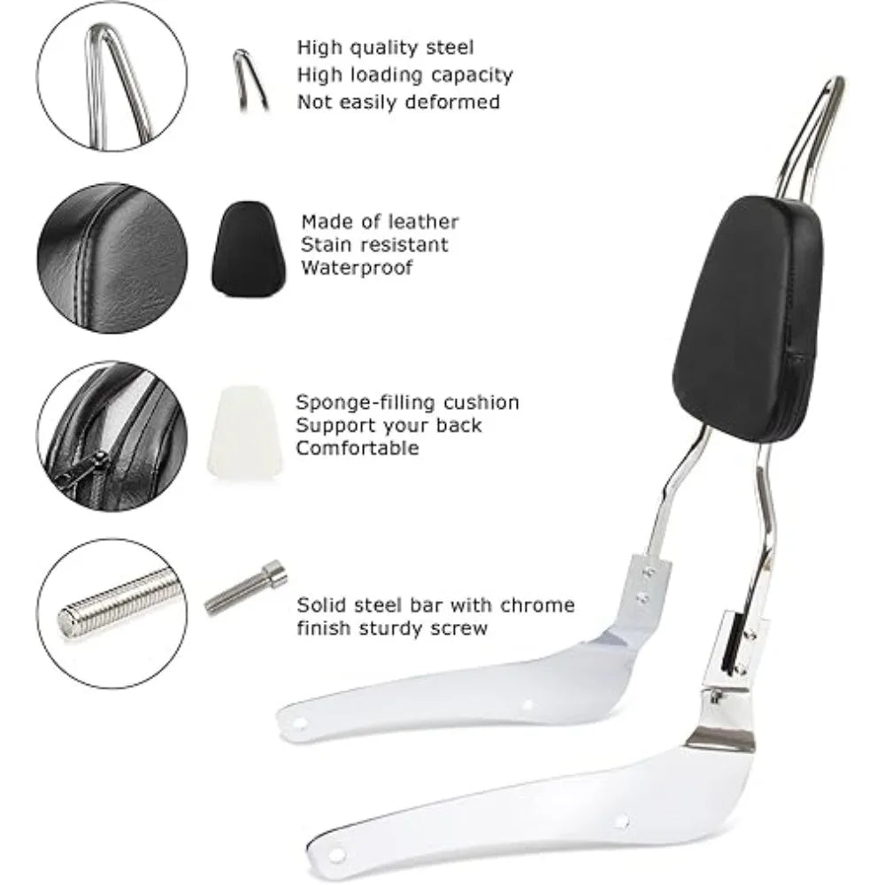 Motorcycle Passenger Rear Backrest Sissy Bar Luggage Rack Pad Kit For Suzuki Boulevard VL400 VL800 VL 800 400 M50 C50