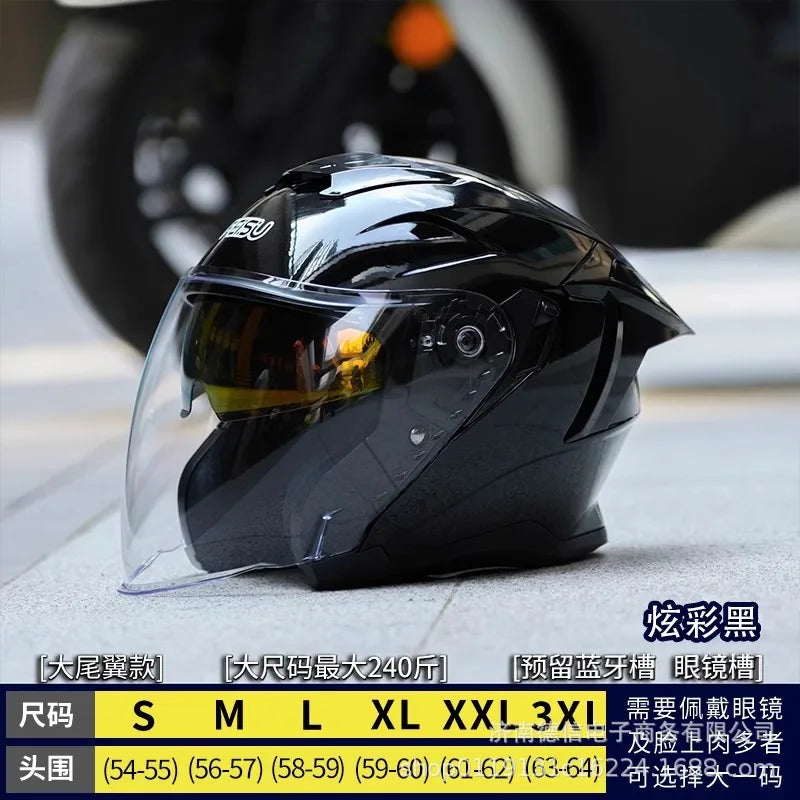 Half Helmet for Electric Vehicles with Extended Sizing