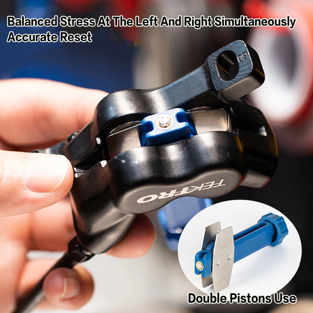 2-in-1 Bicycle Brake Pad Spreader Tool – Brake Bleeding Tools Durable PA6 Carbon Steel 360° Rotatable Hydraulic Disc Brake Caliper Piston Reset – 1 / 2 / 3 / 4 / 6 PC – from $10
