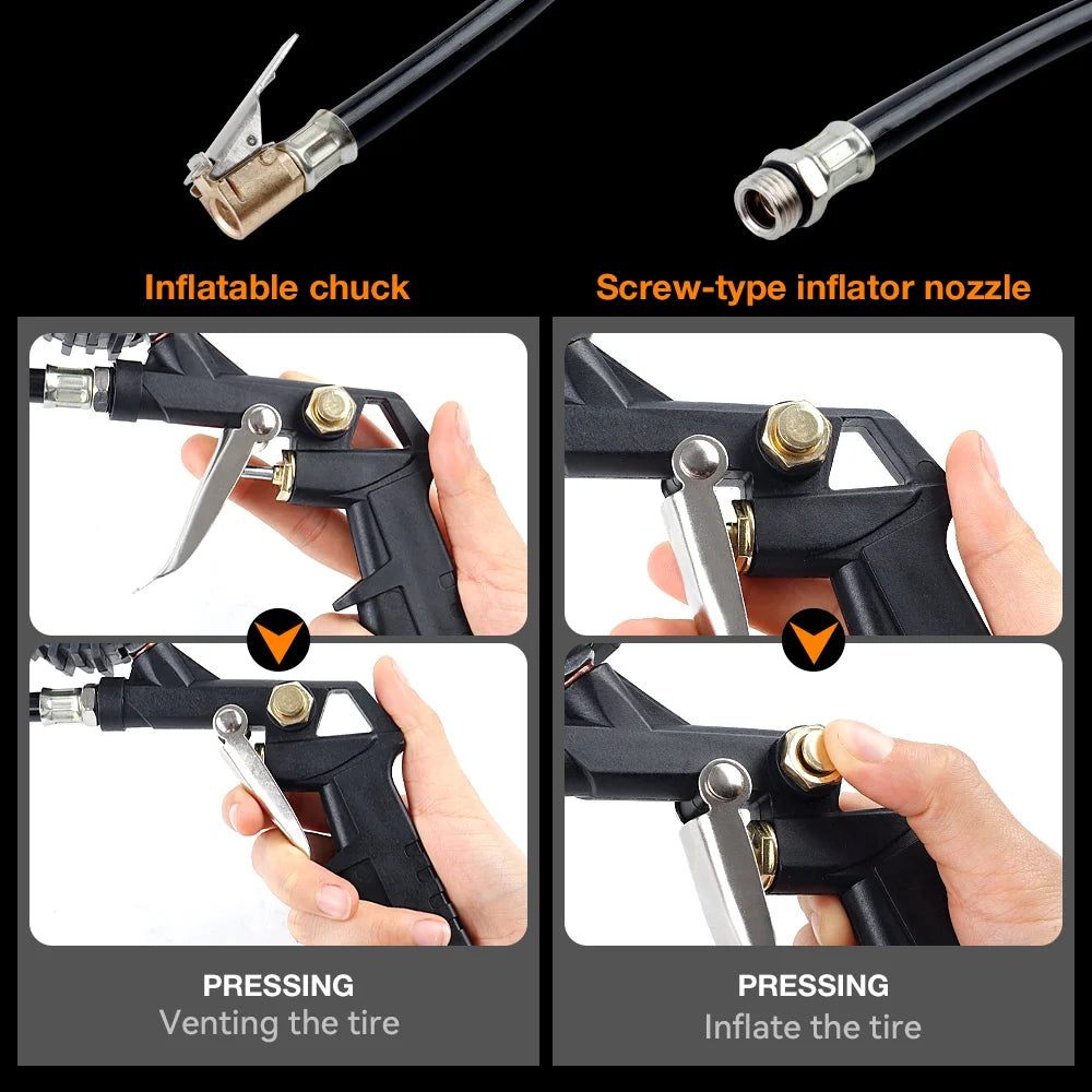 0–16 Bar Tire Pressure Gauge – High-Precision Dial Tire Inflator for Car, SUV, Motorcycle & Bicycle