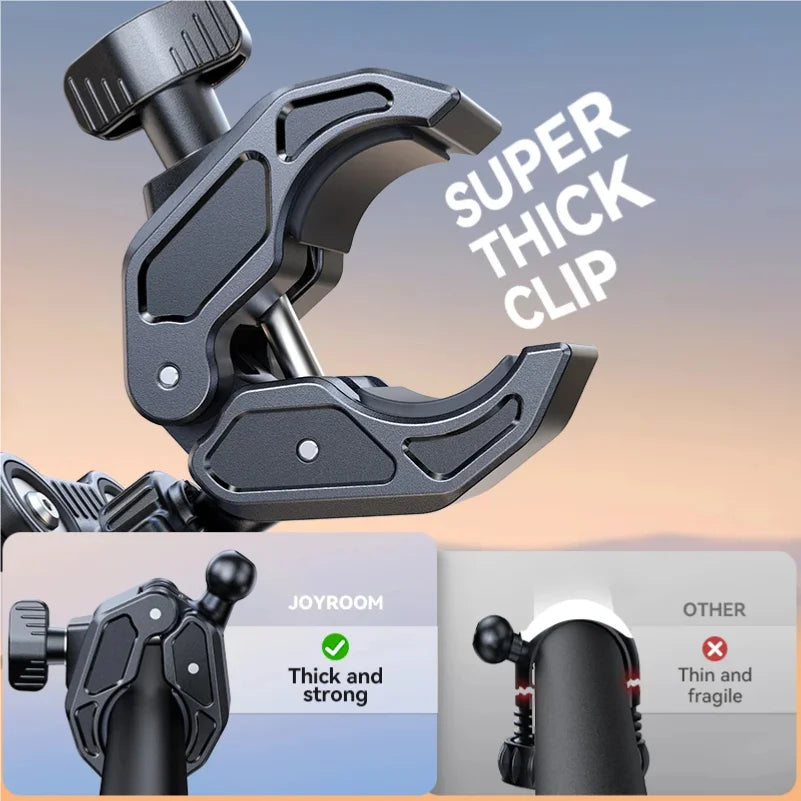 Dual Anti-Vibration Motorcycle Phone Mount – Universal Holder for 4.7–7" Phones