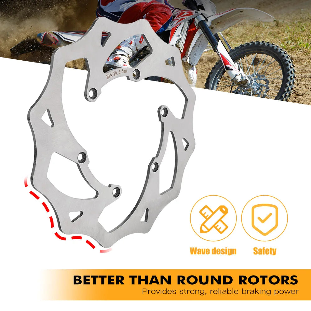Stainless Steel Front and Rear Brake Disc Rotors for Beta RR XTrainer 125 250 300 350 450 480 498 2013–2024 – Brake Disc Tools – Front 260mm / Rear 240mm – HRC 36 – from $66