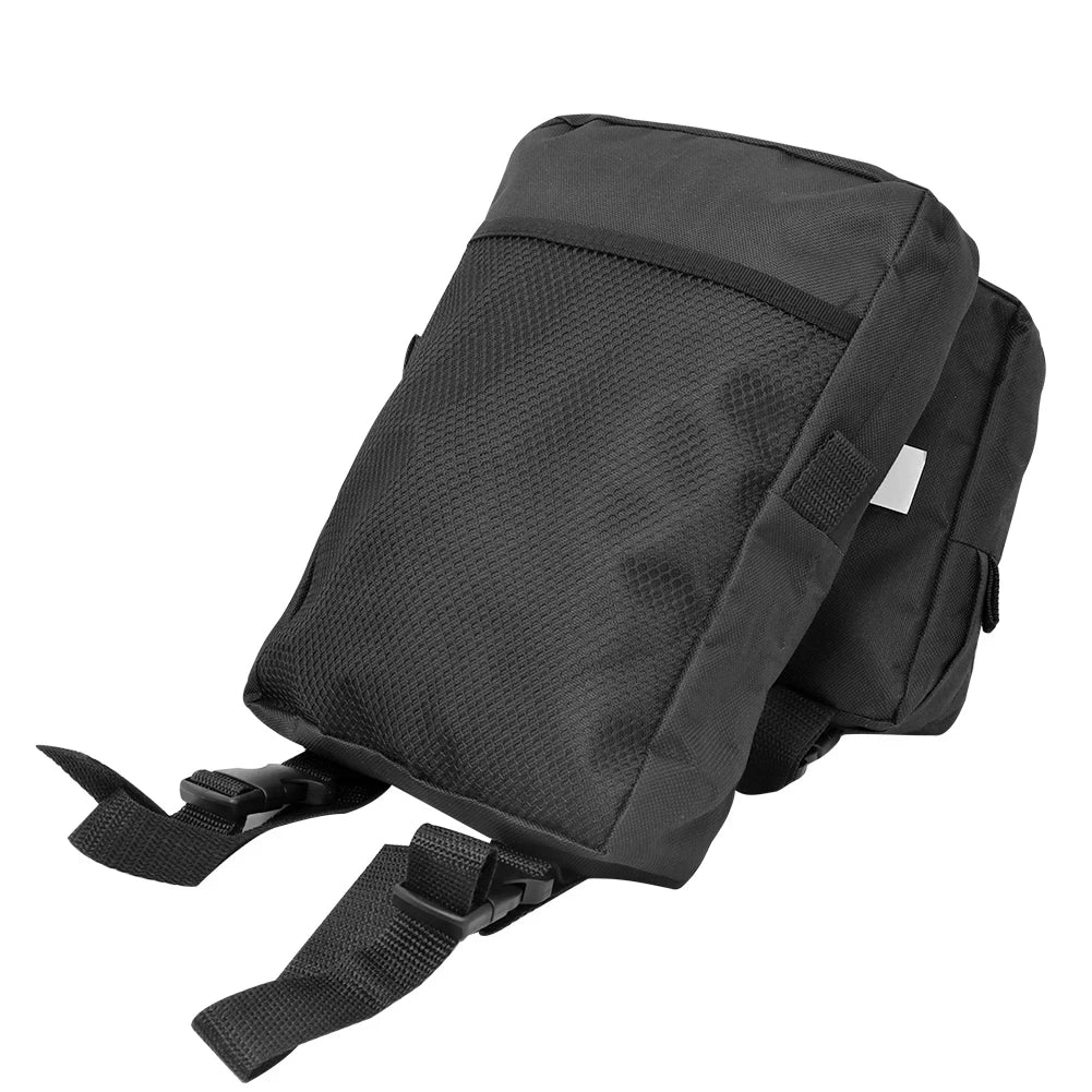 1 Pair Motorcycle Black Saddlebag ATV Fender Bags ATV Tank Saddle Bags Cargo Storage Hunting Bag Tank Bag – 600D Polyester Waterproof Integrated Straps