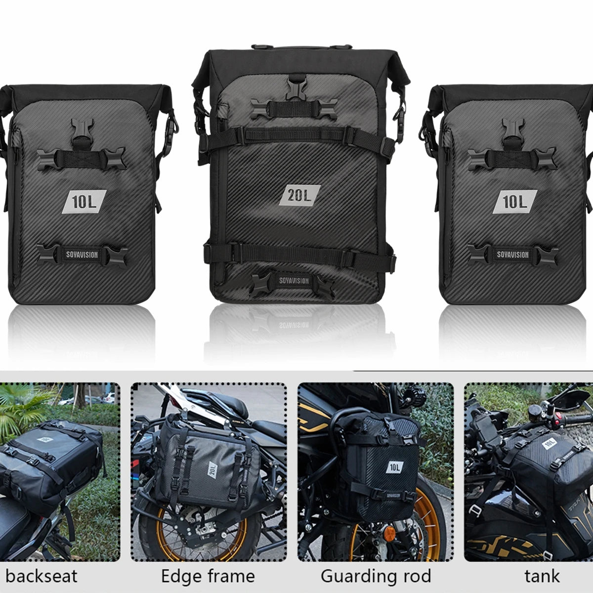 Motorcycle Backpack – Waterproof 8L–30L Cycling & Travel Bag
