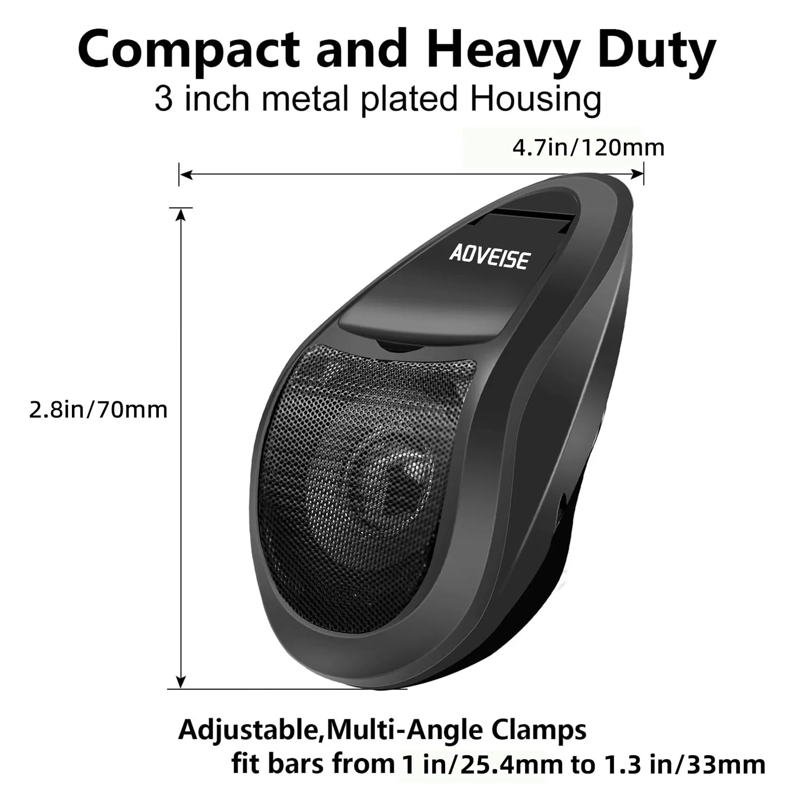Motorcycle Speakers – Waterproof Bluetooth MP3 & FM Radio