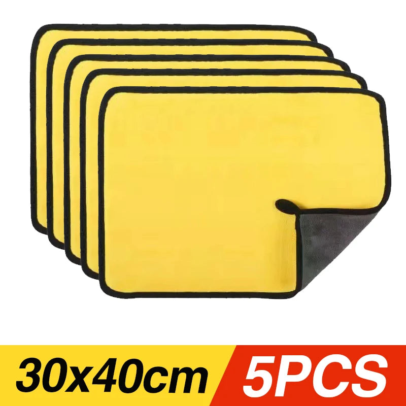 Thickened Yellow Microfiber Car Wash