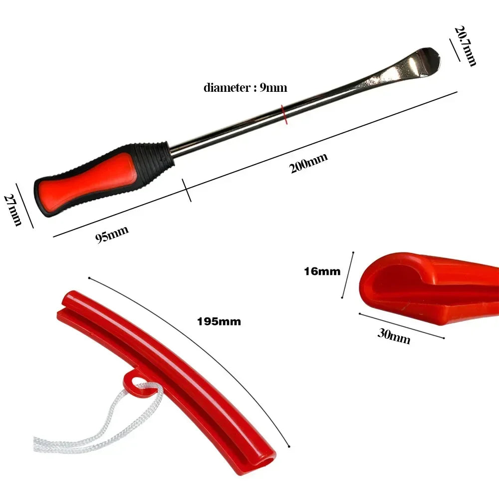 Motorcycle Wheel Rim Protector & Tire Changing Lever Spoon Kit – Wheel Guard with Crowbar – Car Bicycle Universal – from $12
