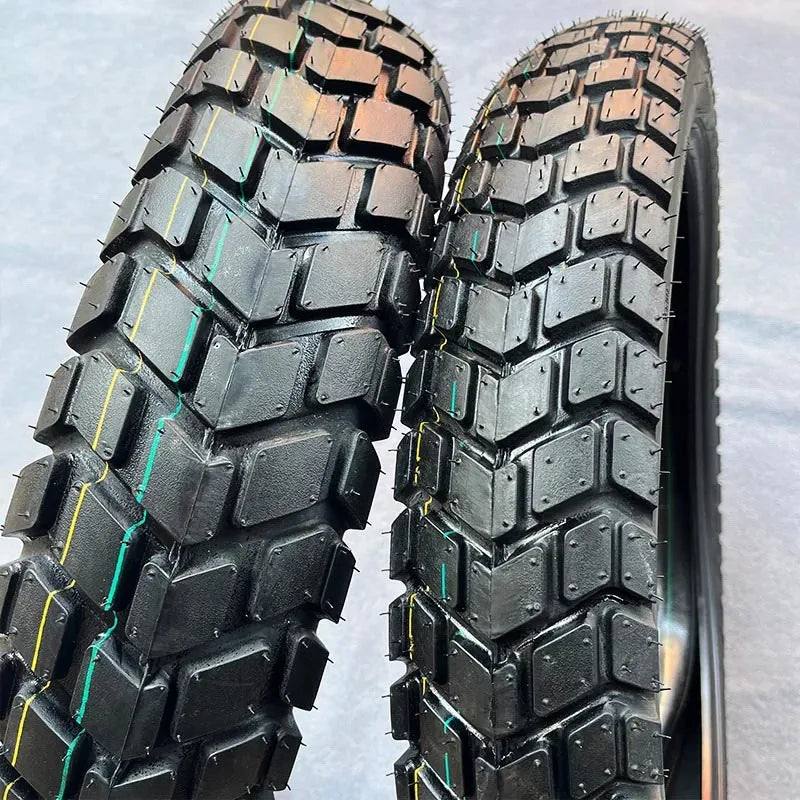 Off-Road Motorcycle Tire Set – Front 90/90-19 & Rear 110/90-17 Non-Slip Tires