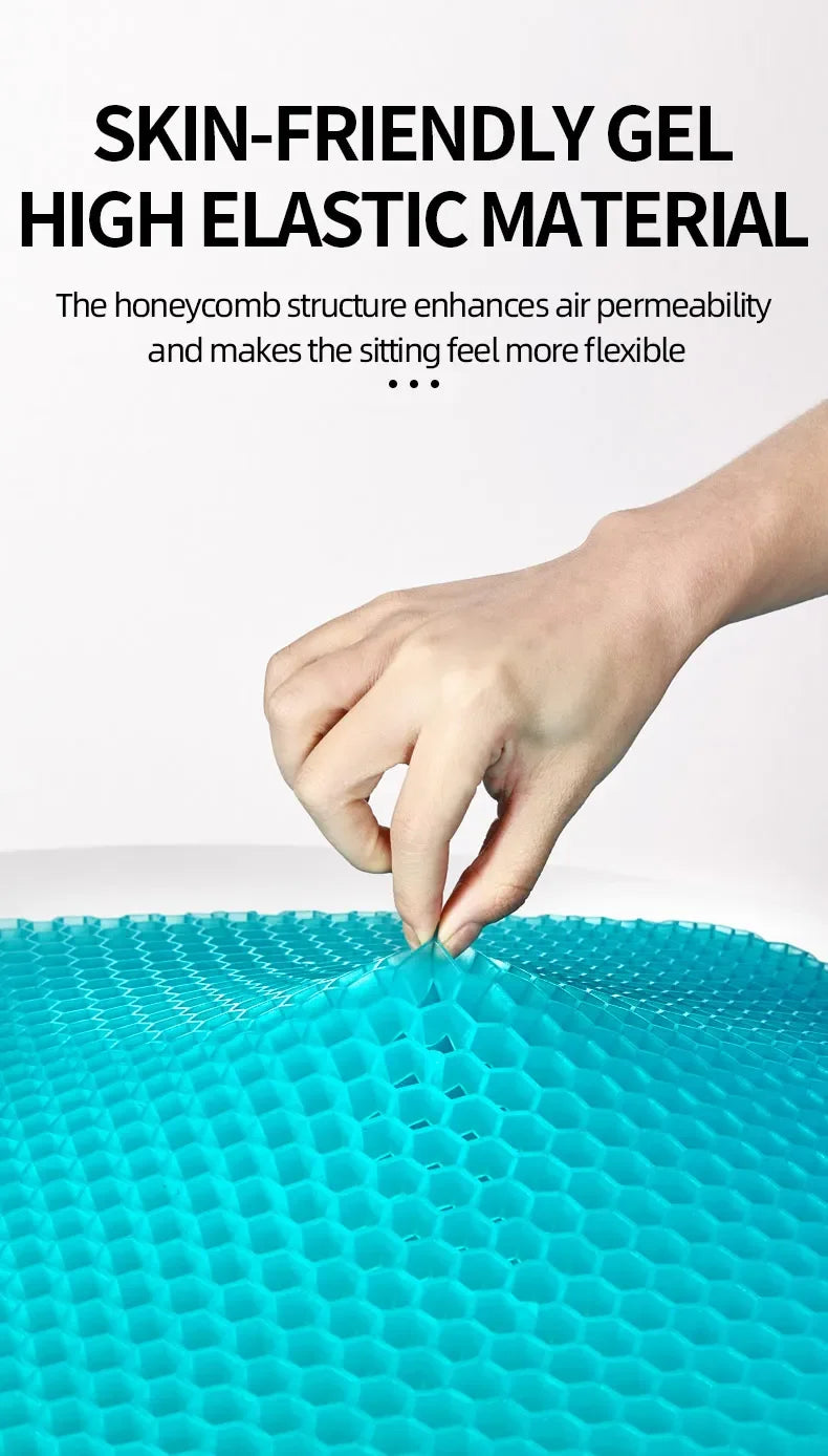 Gel Seat Cushion – Honeycomb Silicone Pad for Long Sitting Comfort