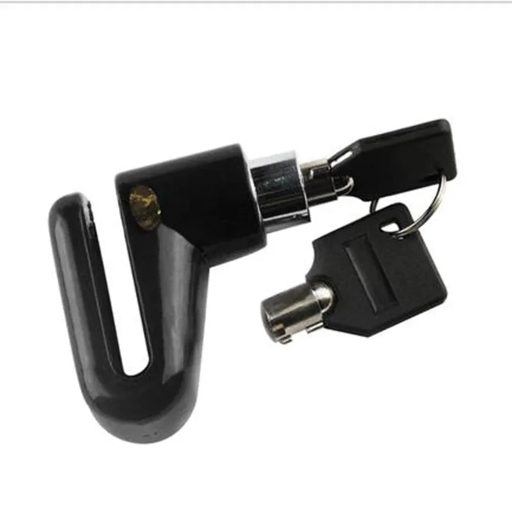 Disc Brake Lock Anti-Theft Security Lock Universal Motorcycle Bicycle Scooter Wheel Safety Theft-Protection Padlock – 5.5mm Lock Rod Metal Blue Red Black