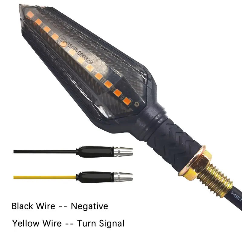 LED Turn Signal Bulbs – E24 Flowing 12-LED Amber Motorcycle Indicators