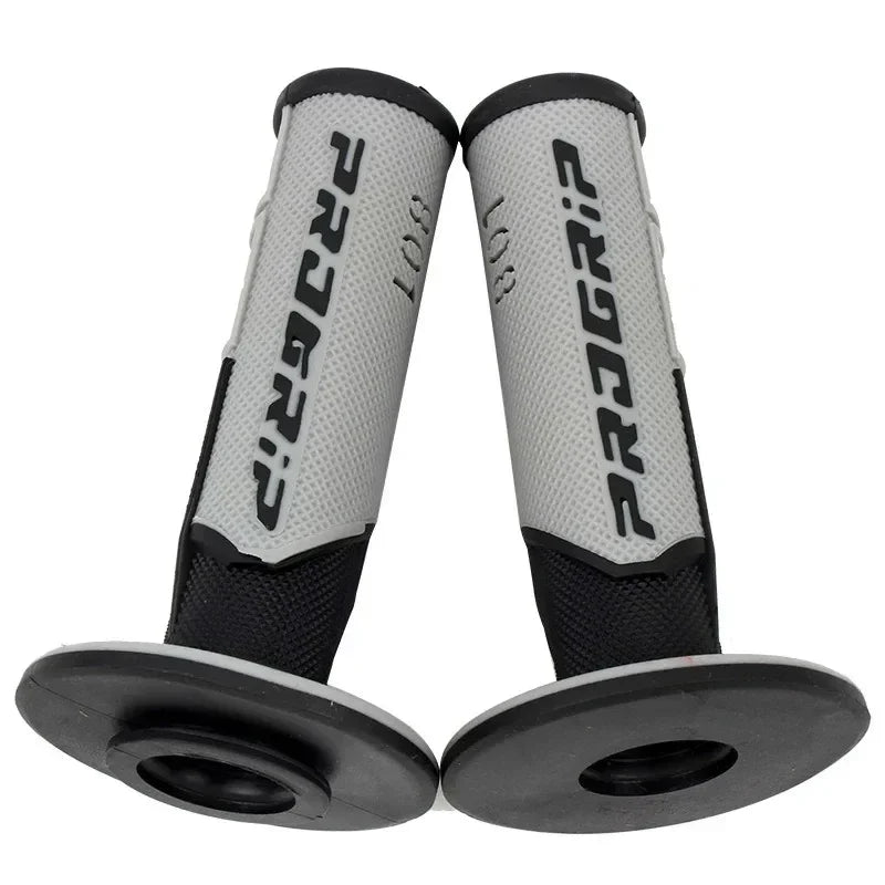 Motorcycle Handlebar Grips Universal Left 22mm Right 24mm 7/8" Rubber Tacky Gel Anti-Slip Vibration Reduction Off-Road Hand Grips Direct Install for Motorcycle ATV Motocross Dirt Bike – 7 Colors