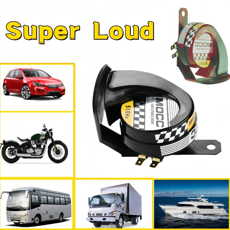 Motorcycle Horn – 12V 130dB Super Loud Snail Horn