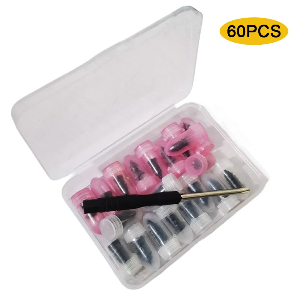 60pcs Spiral Screw-In Tire Repair Plug Kit – 2 Sizes with Screwdriver – Car Truck Motorcycle ATV – $18