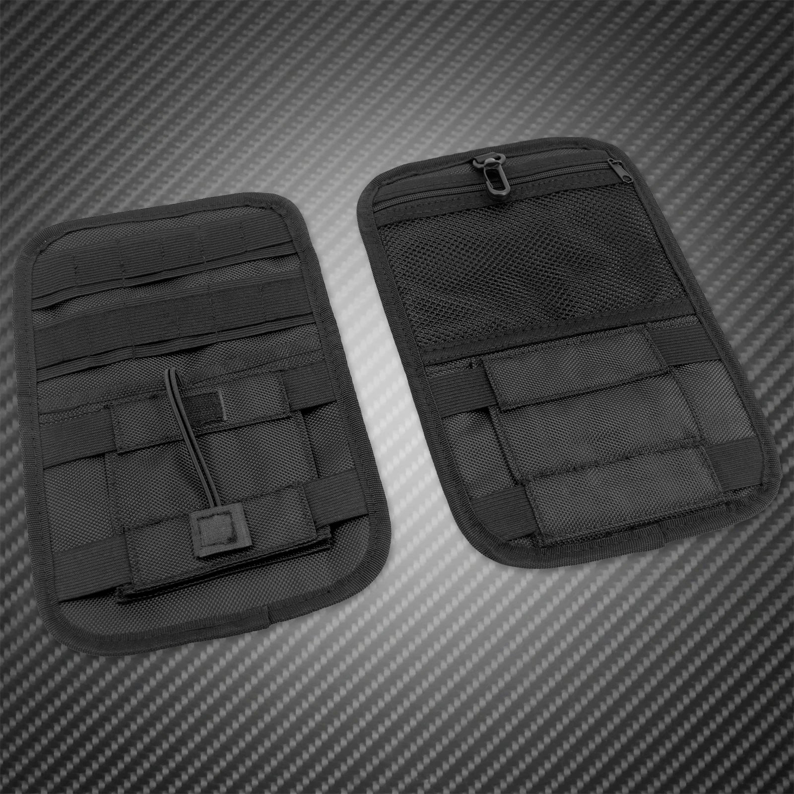 MACTIONS Motorcycle Saddlebag Organizer Hard Bags Inner Storage Case for Harley Touring Road King Street Glide Electra Glide Dyna Softail 1993-Up – Nylon Waterproof Zippered Pockets
