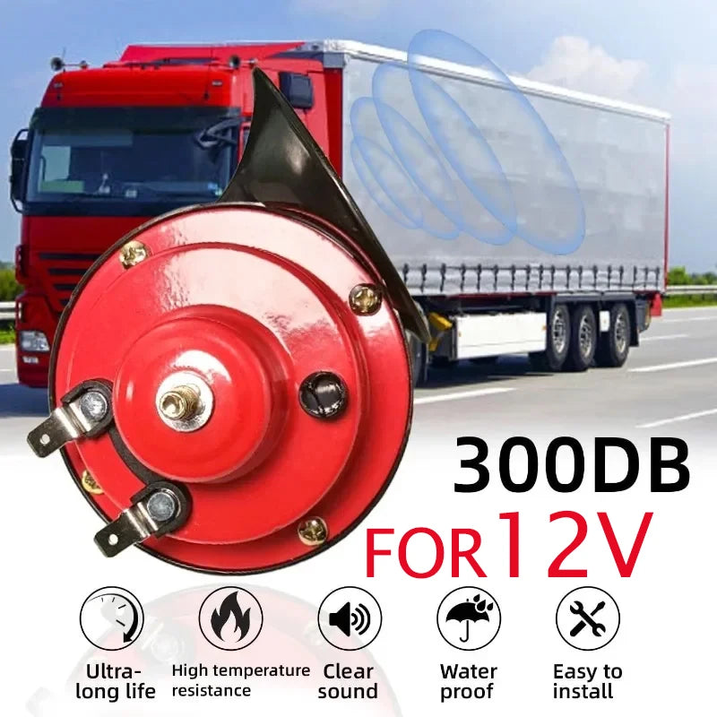 Motorcycle Horn – 12V/24V/48V Super Loud Waterproof Snail Horn