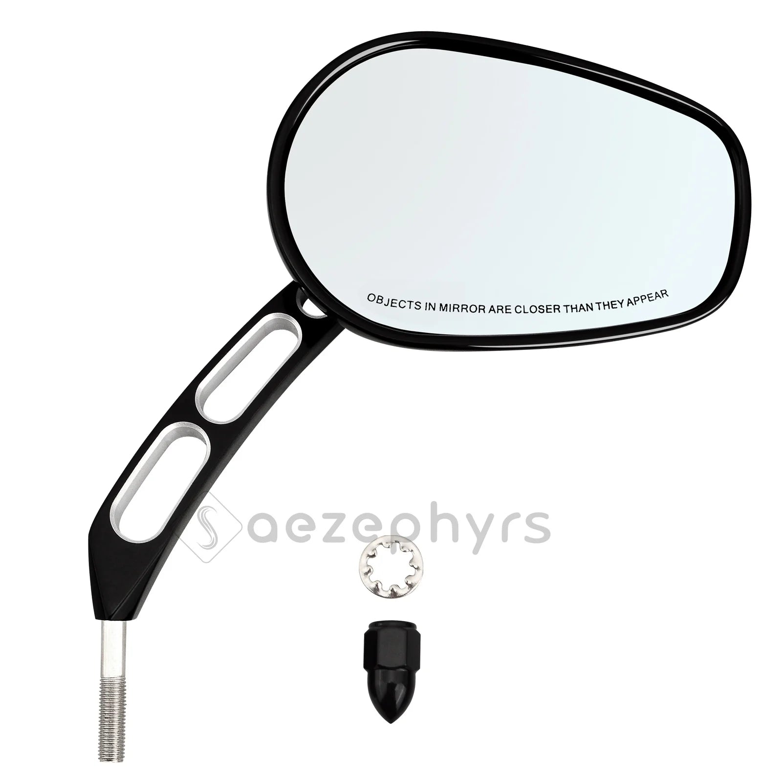 WOWTK Harley-Davidson 360° Adjustable Handlebar Rearview Mirror Pair 5/16" 24 UNF for Touring Sportster Softail Dyna Road King Electra Glide Fat Boy 1982-2026