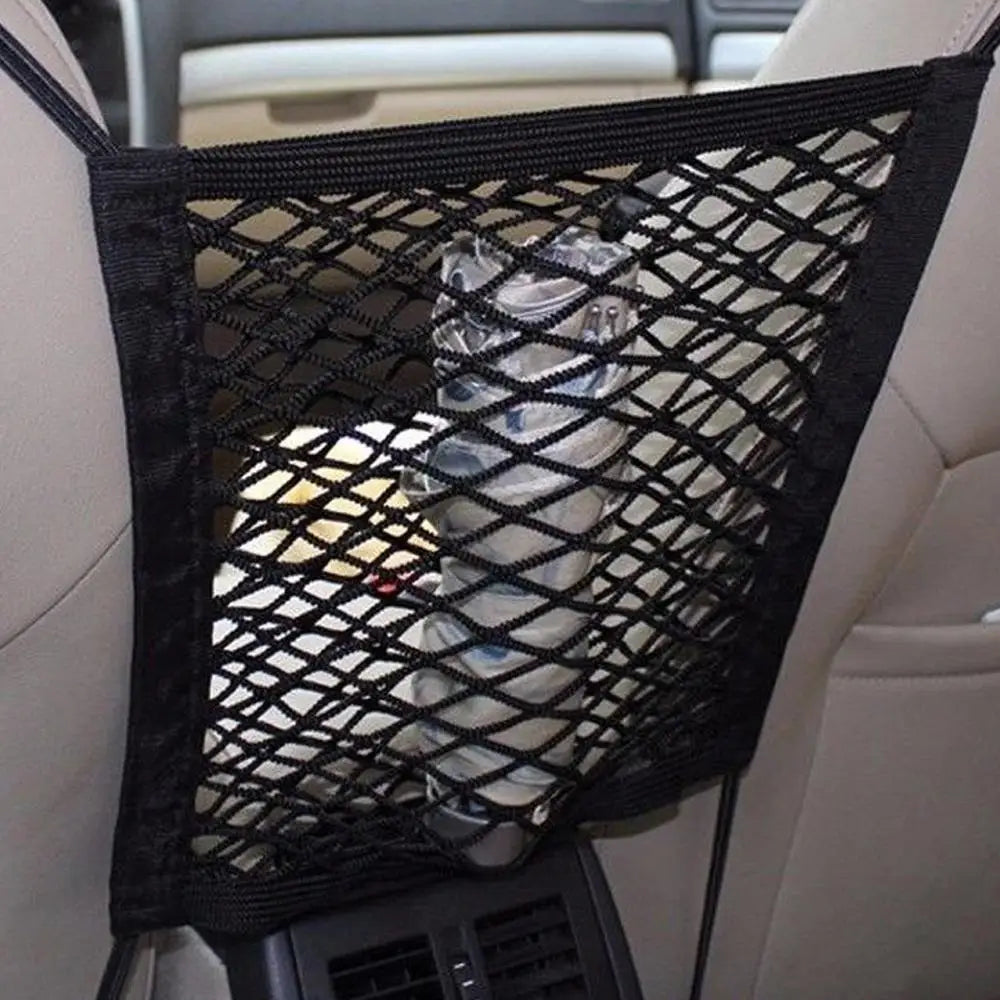 Motorcycle Net Cargo High Elastic Polyester Cargo Bungee Net with 4 Hooks Thickened Motorcycle Net Secure Easy Installation