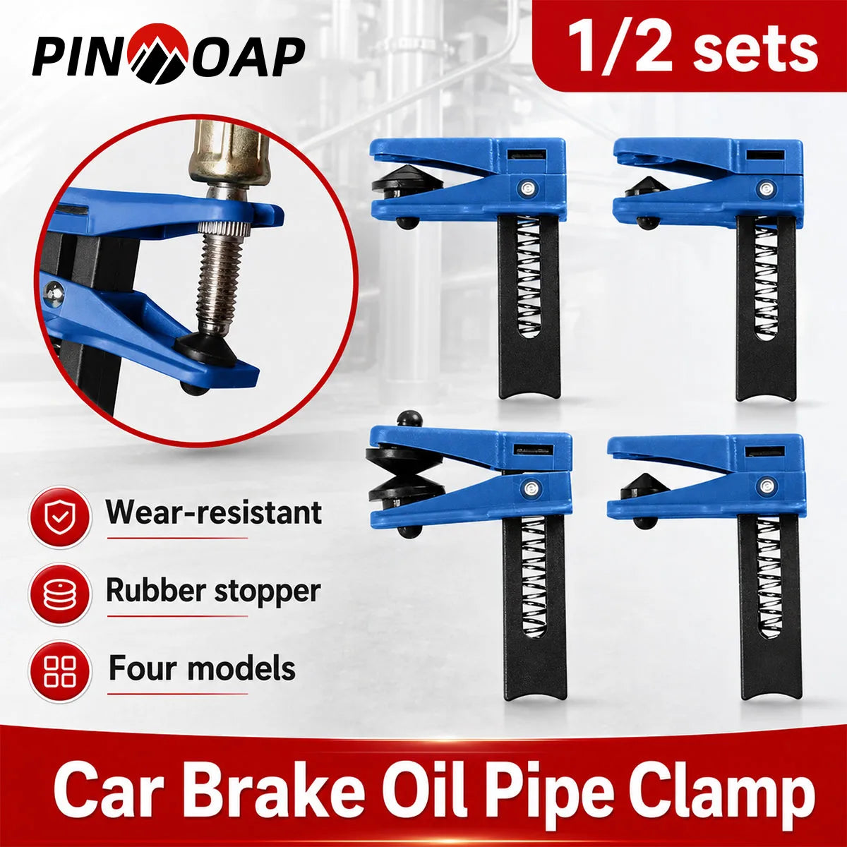 Brake Oil Hose Clamp and Pinch-Off Pliers – Brake Line Tools – Brake Line Stopper and Fluid Pipe Leak-Proof Tool for Car and Motorcycle – 1 Set or 2 Sets – from $12